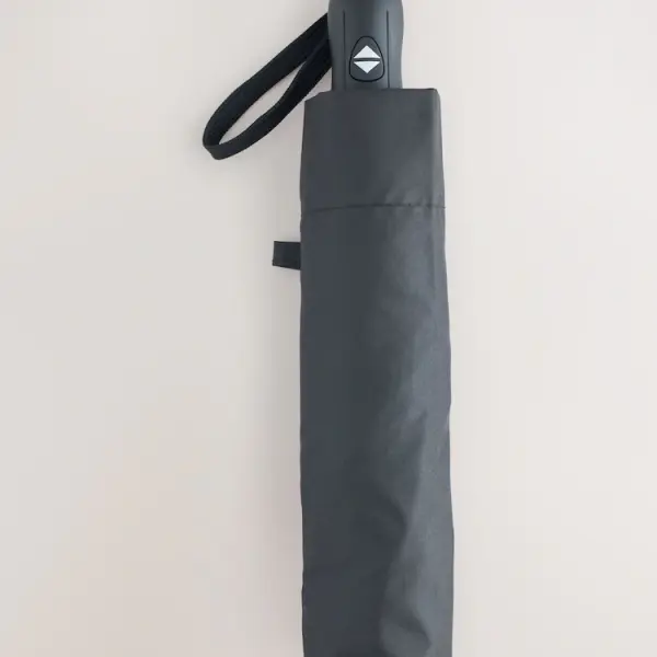 Automatic Open & Close Compact Travel Umbrella – Windproof & Water-Resistant (Black)