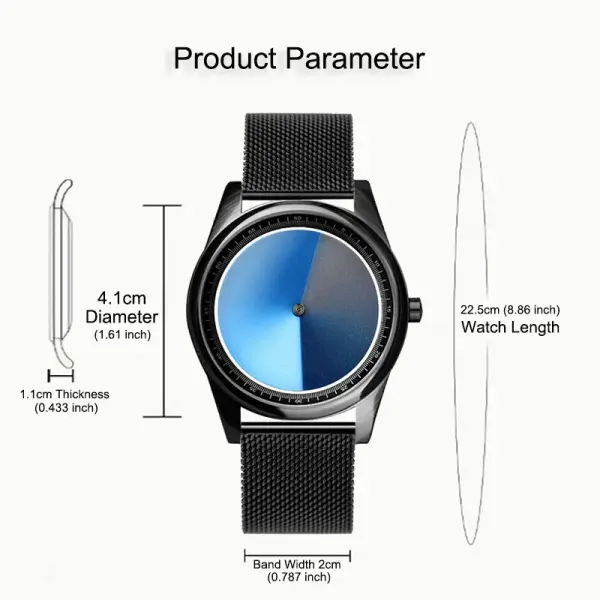 Enmex Special Design Gradient Watch – Minimalist Artistic Timepiece
