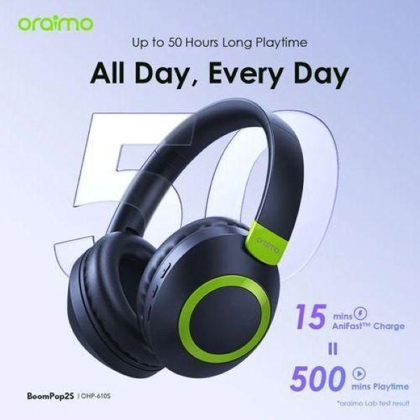 Oraimo BoomPop2S ENC Over-Ear Wireless Headphones