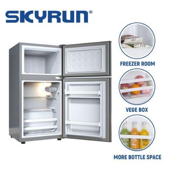 Skyrun 70 Litres Double Door Top Mount Fridge (BCD-85HC) - Starry Night Black.