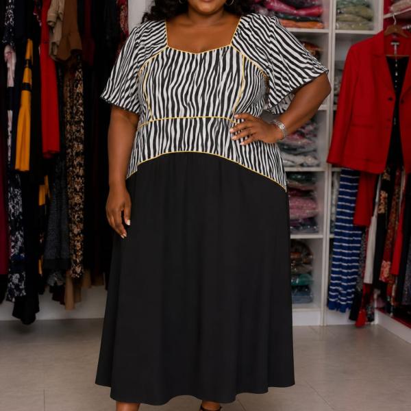 Plus Size Flared Midi Gowns