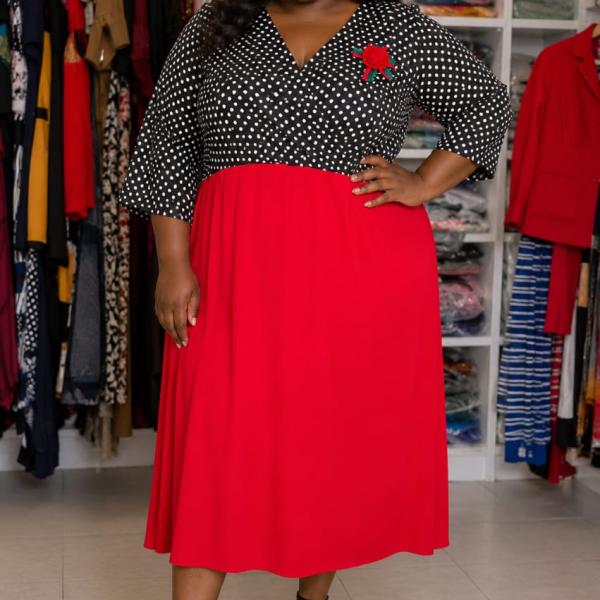 Plus Size Flared Midi Gowns