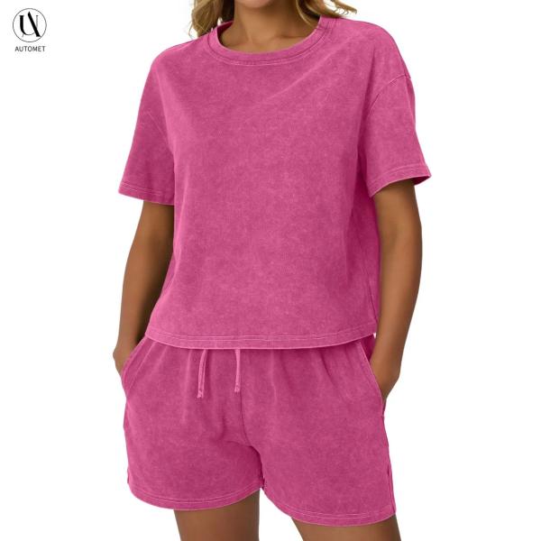 Berry-Pink Two-Piece Lounge Set