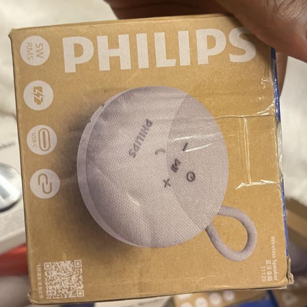Philips TAS1120 Portable Wireless Bluetooth Speaker – Waterproof Mini Speaker with Stereo Pairing