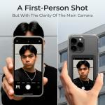 Wireless Vlog Screen Monitor which uses a magnetic clip to attach to smartphones