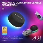 Caankei CS20 2-in-1 Magnetic Bluetooth Speaker – Wireless Stereo Sound, RGB Light, Portable Dual Speaker with Phone Stand