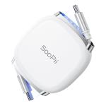SooPii 240W Retractable USB-C to USB-C Fast Charging Cable – Portable Compact Type-C Charger Cord for Phones, Tablets & Laptops