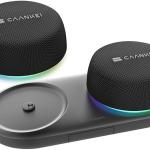Caankei CS20 2-in-1 Magnetic Bluetooth Speaker – Wireless Stereo Sound, RGB Light, Portable Dual Speaker with Phone Stand