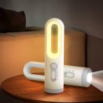 LifeImpree Rechargeable Motion Sensor Night Light 2-in-1 Portable LED Lamp & Flashlight Dusk to Dawn, Warm White