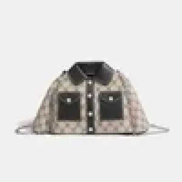 Unique Mini Jacket-Shaped Monogram Crossbody Bag – Chic & Trendy