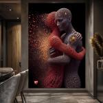 Woven Souls: A Study in Emotional Synchrony Wall Art