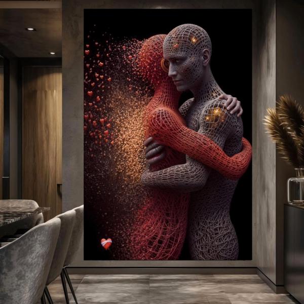 Woven Souls: A Study in Emotional Synchrony Wall Art