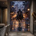 Red Dead Redemption 2 themed metal poster or tin sign wall art.