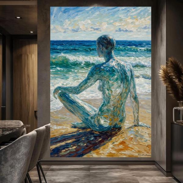 Ocean Serenity – Contemporary Coastal Figurative Wall Art