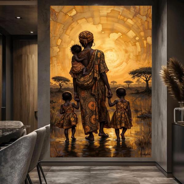 Guiding Light: A Tribute to Maternal Strength and Ancestral Grace Wall Art