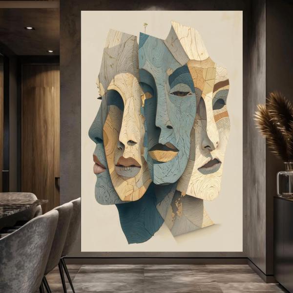 Abstract Multi-Face Wall Art- Confluence of Thought