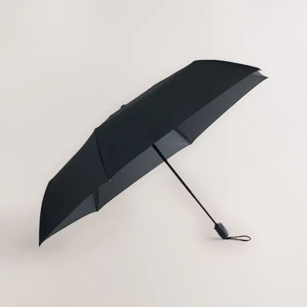 Automatic Open & Close Compact Travel Umbrella – Windproof & Water-Resistant (Black)